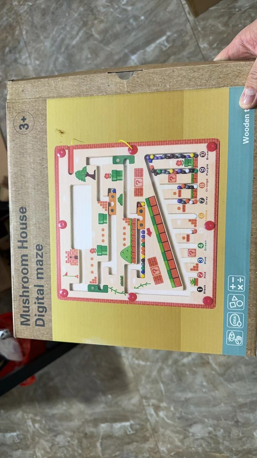 Wooden Magnetic Counting Board - Math Learning Toy for Kids Ages 4-6