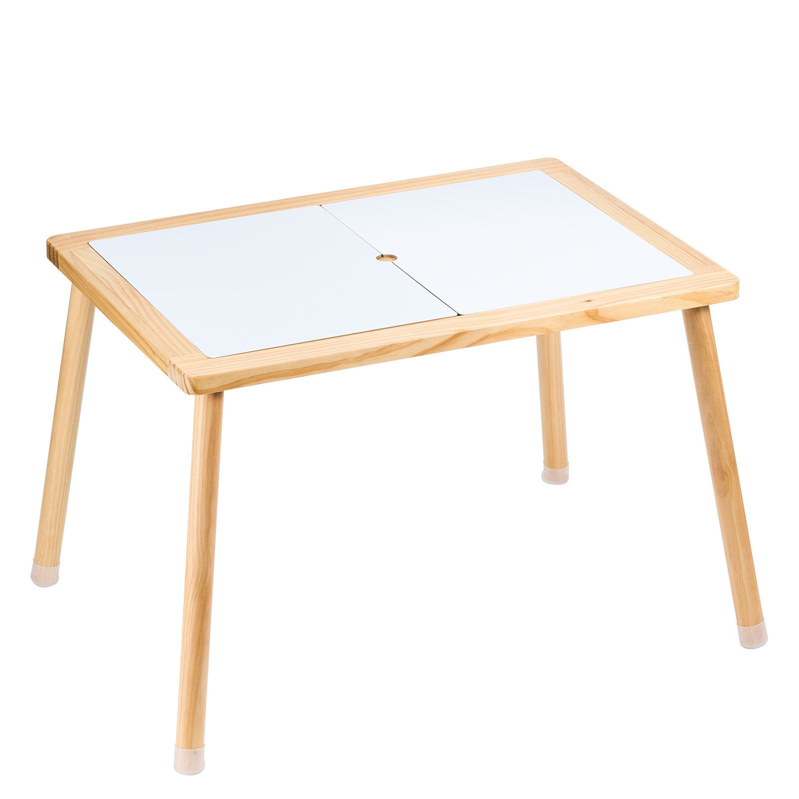 Kids Wooden Sensory Activity Table for Toddlers - Double-Sided Play Table with Non-Slip Feet