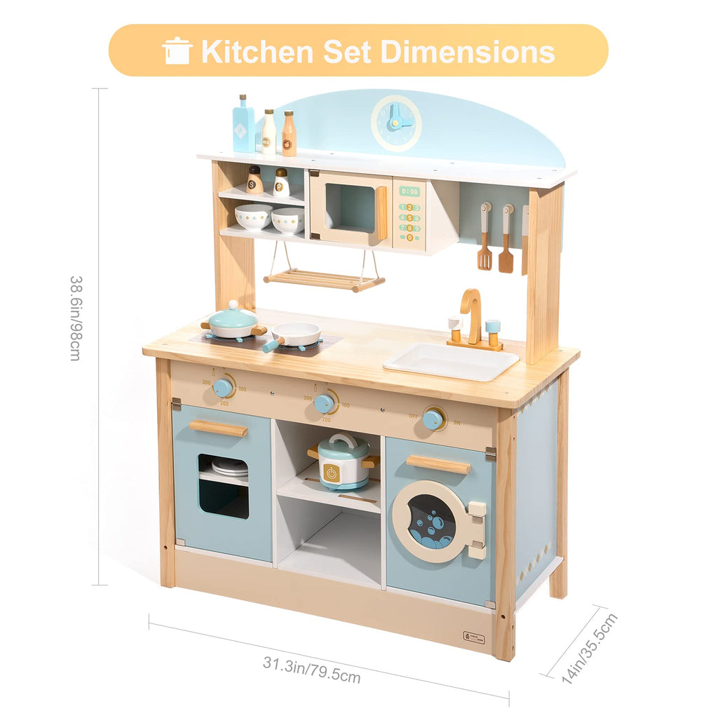 Premium DIY Play Kitchen Cooking Set - Large Pretend Chef Toy for Kids