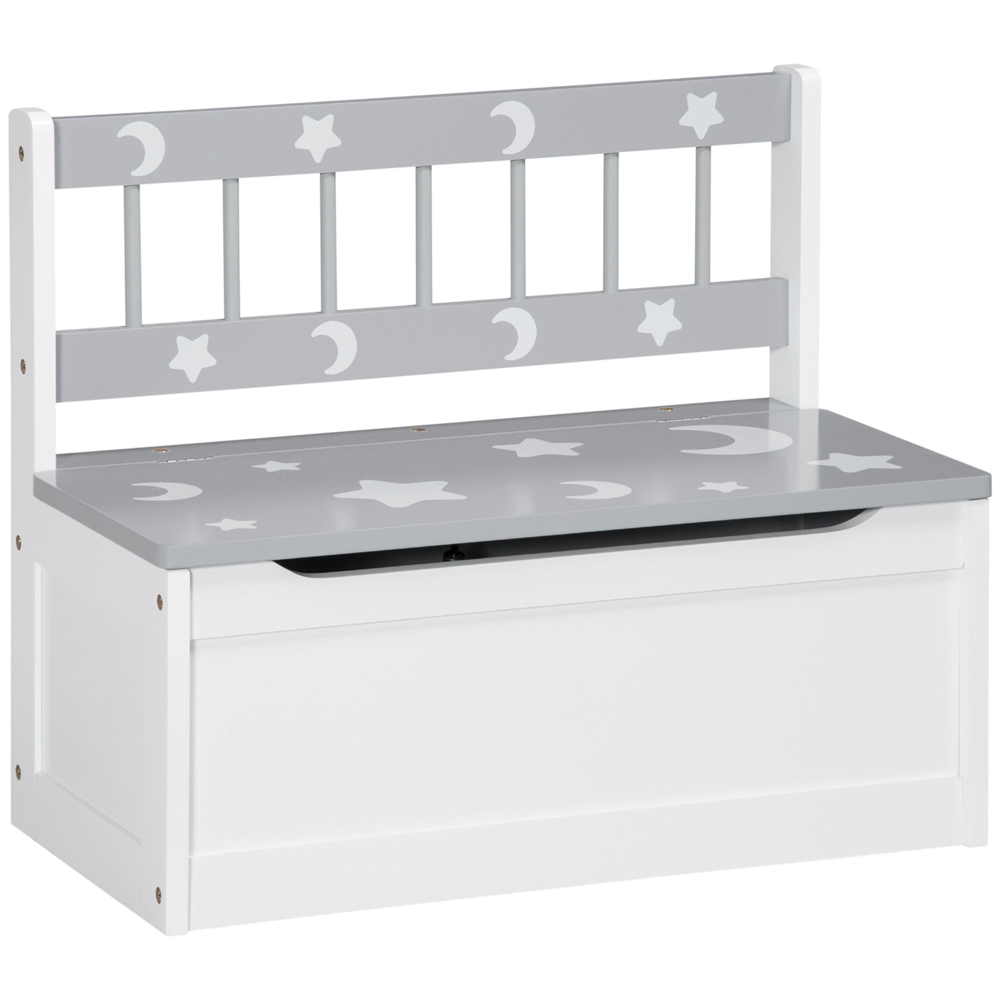 Kids Storage Bench with Toy Box - Large 27L Interior Organizer for Toddlers