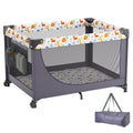 Baby Playpen - Quick-Folding Portable Fence with Wheels
