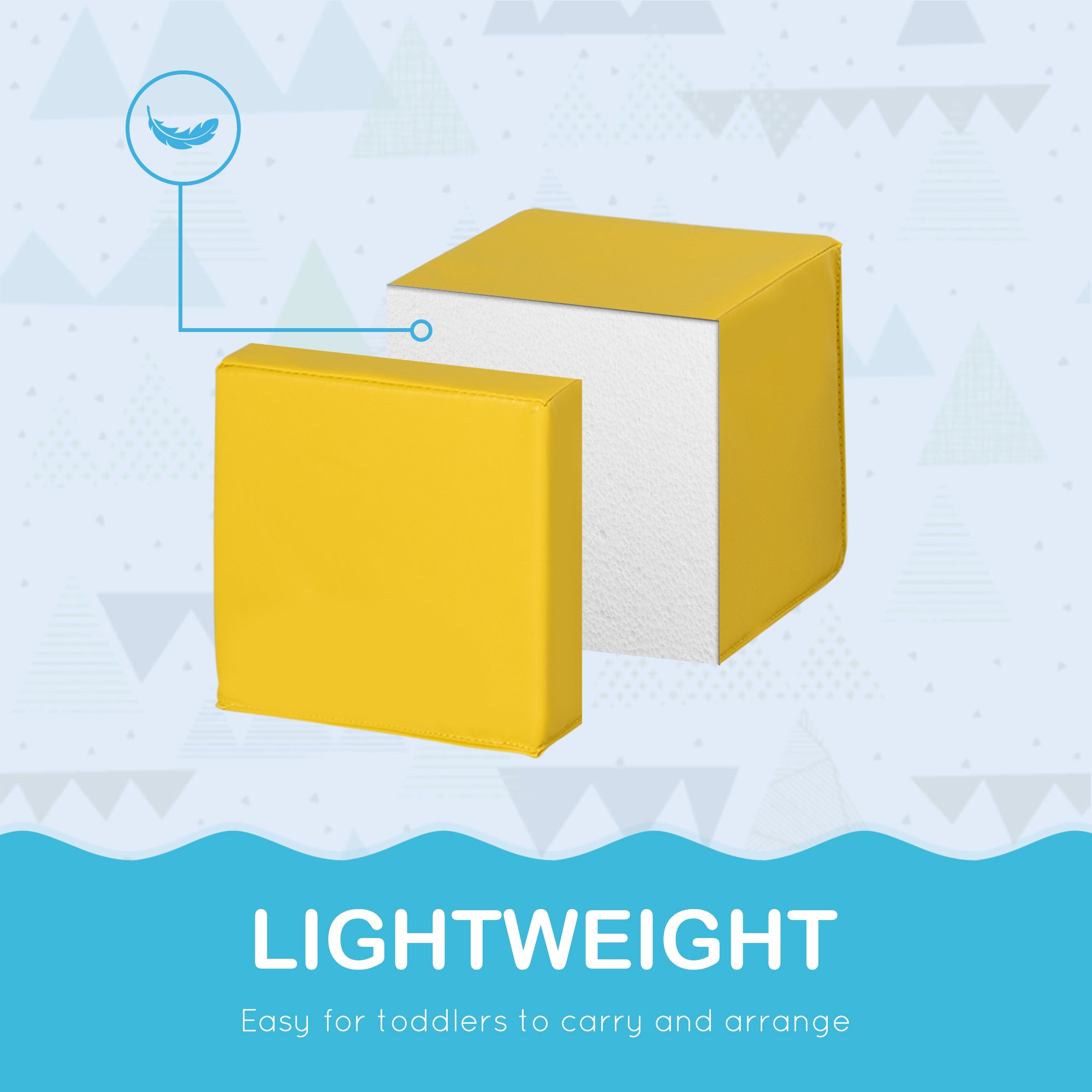 12-Piece Soft Foam Play Blocks Set for Toddlers - Building Blocks Toy