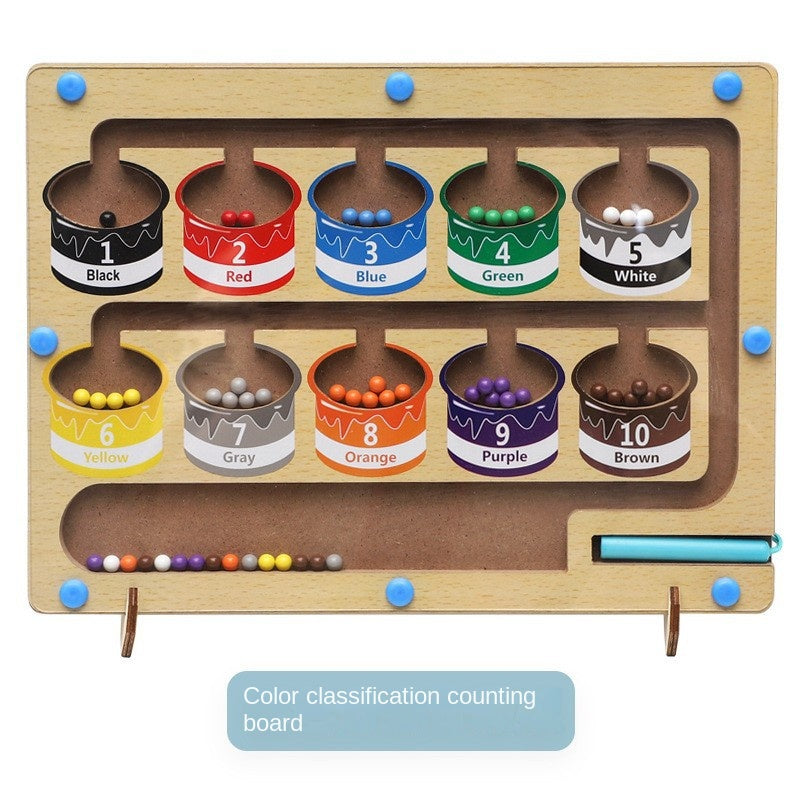 Wooden Magnetic Counting Board - Math Learning Toy for Kids Ages 4-6