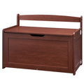 Kids Wooden Toy Chest - Large Storage Box with Safety Hinge for Bedroom
