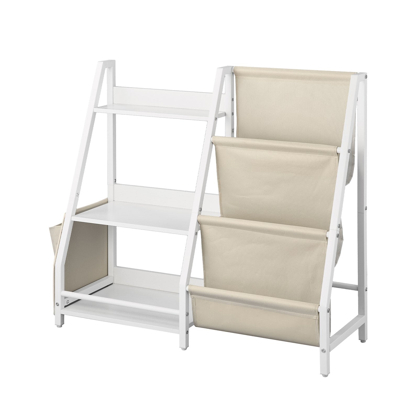 3-Tier Kids Bookshelf and Toy Storage Organizer - Book Rack for Playroom