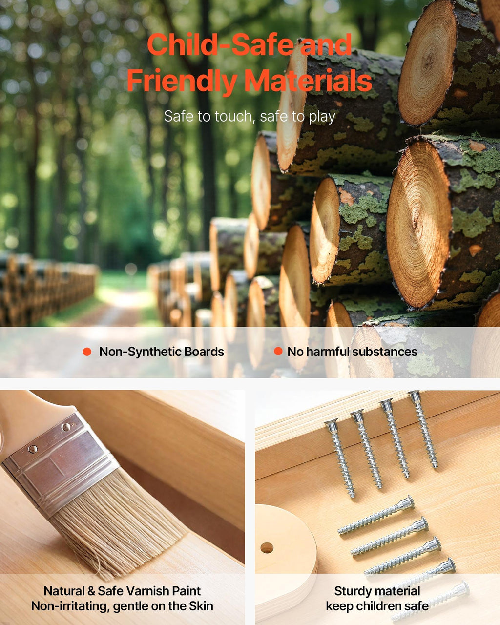 Indoor Playground Jungle Gym, 4-in-1 Wooden Indoor Playground Climbing Toys For Kids, Montessori Toddlers Climber Playset With Climbing Rock, Slide, Wooden Ladder & Gym Rings, 220LBS Loading