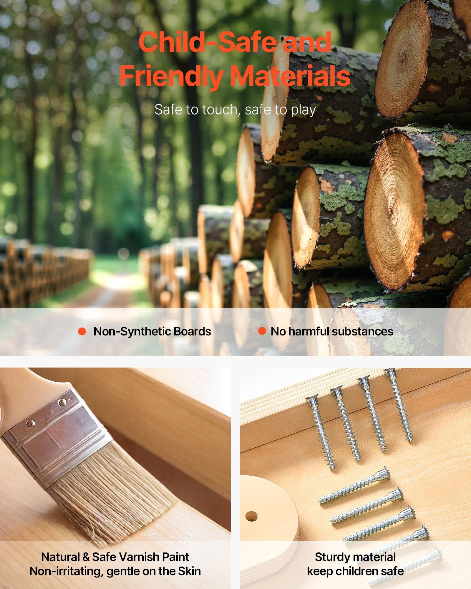 Indoor Playground Jungle Gym, 4-in-1 Wooden Indoor Playground Climbing Toys For Kids, Montessori Toddlers Climber Playset With Climbing Rock, Slide, Wooden Ladder & Gym Rings, 220LBS Loading