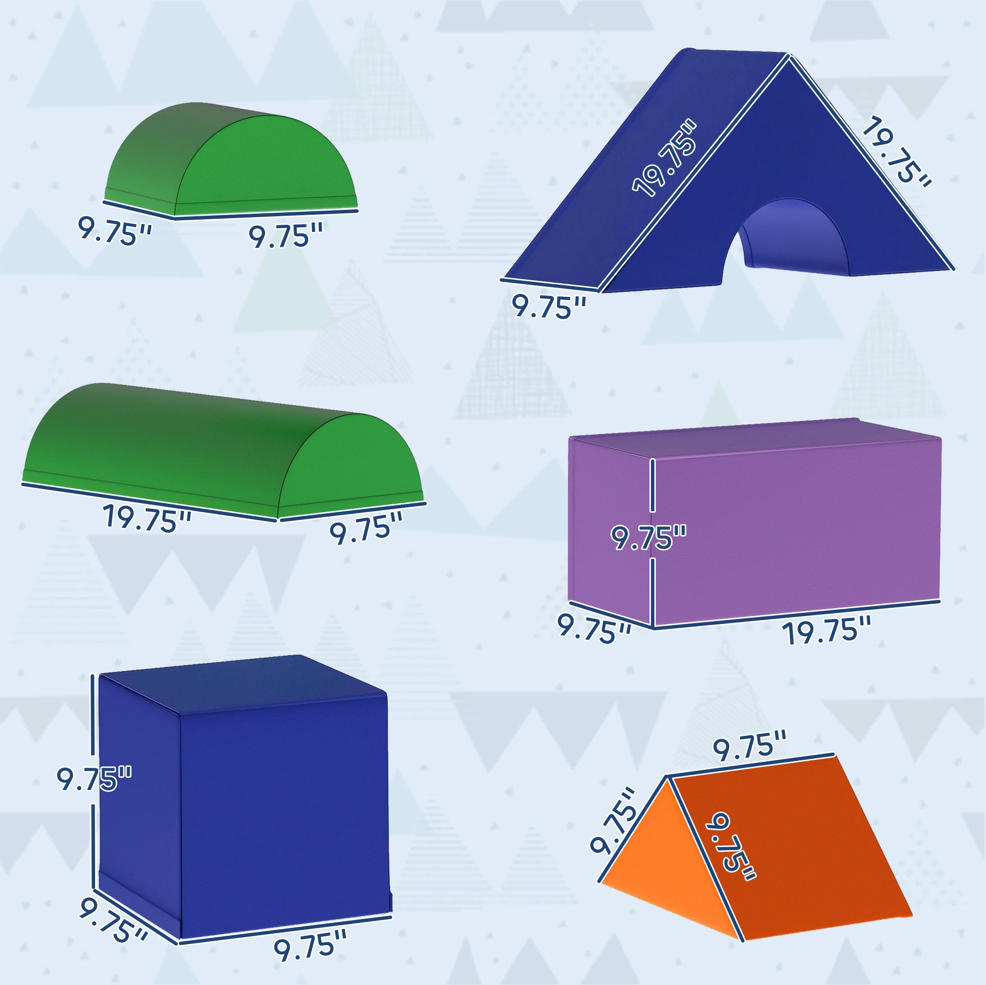 11-Piece Kids Crawl and Climb Activity Play Set for Climbing