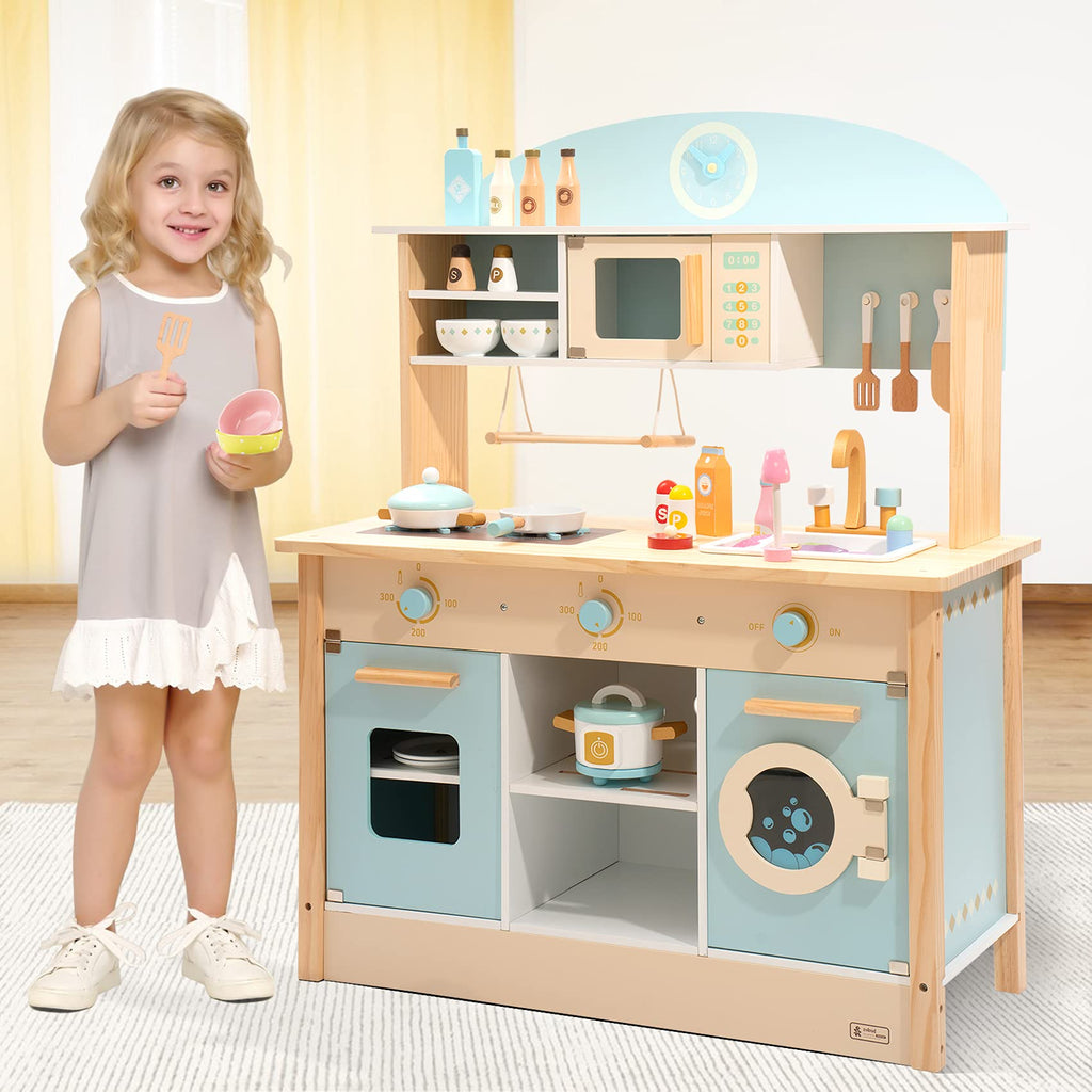Premium DIY Play Kitchen Cooking Set - Large Pretend Chef Toy for Kids