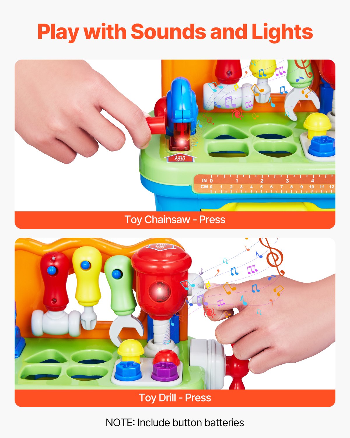 Musical Learning Workbench - Interactive Educational Toy for Toddlers 2+