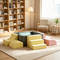7-piece modular foam climbing blocks with corduroy covers