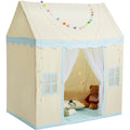 Kids play tent and teepee with mat and lamp — lifestyle view