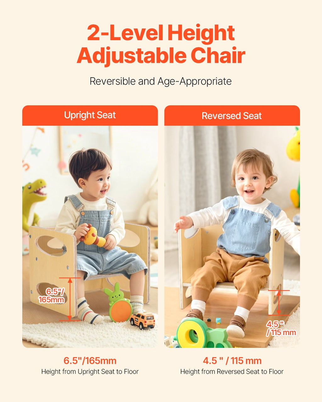 Montessori weaning table and chair set for toddlers — alternate angle view